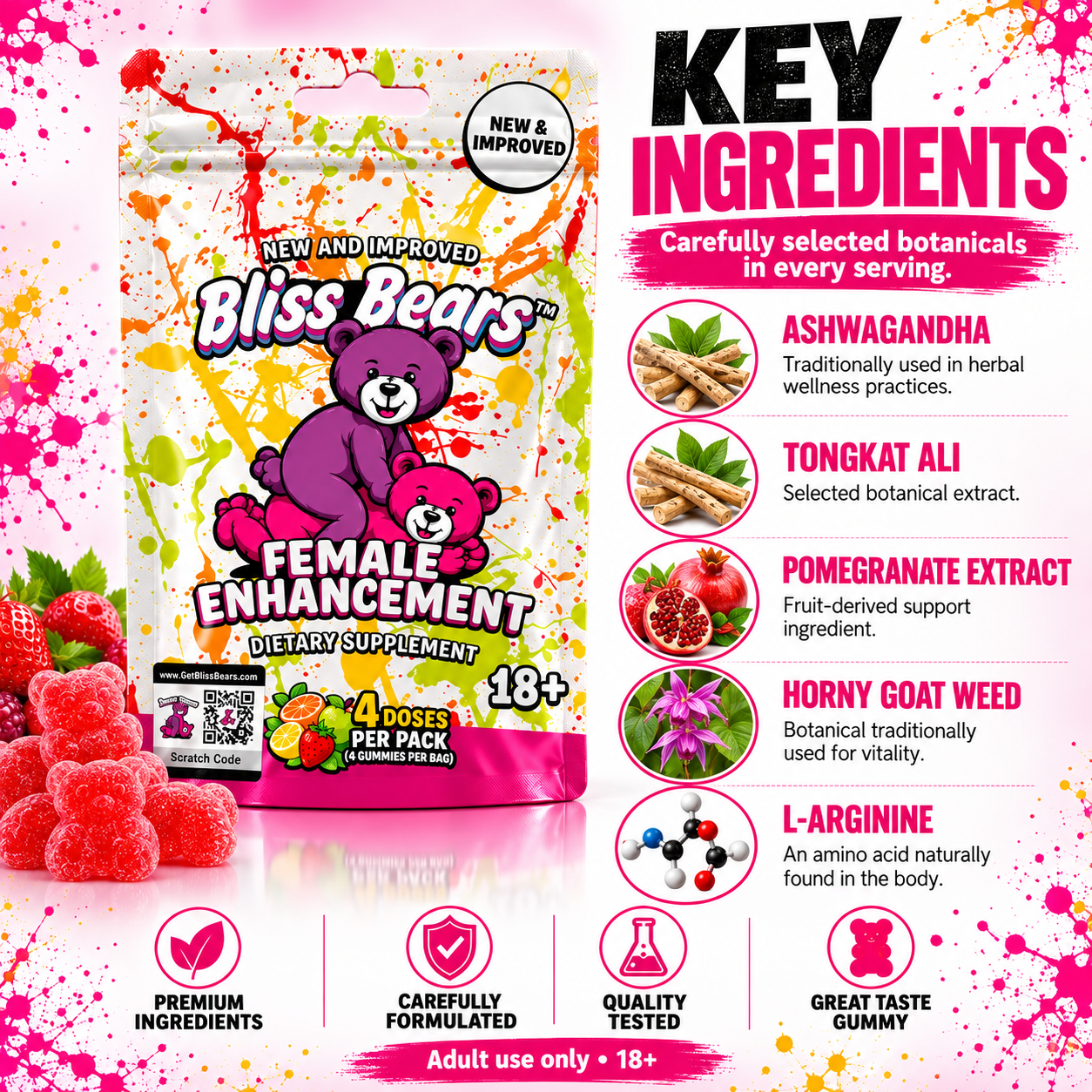 Bliss Bears — New Female Enhancement Gummies 