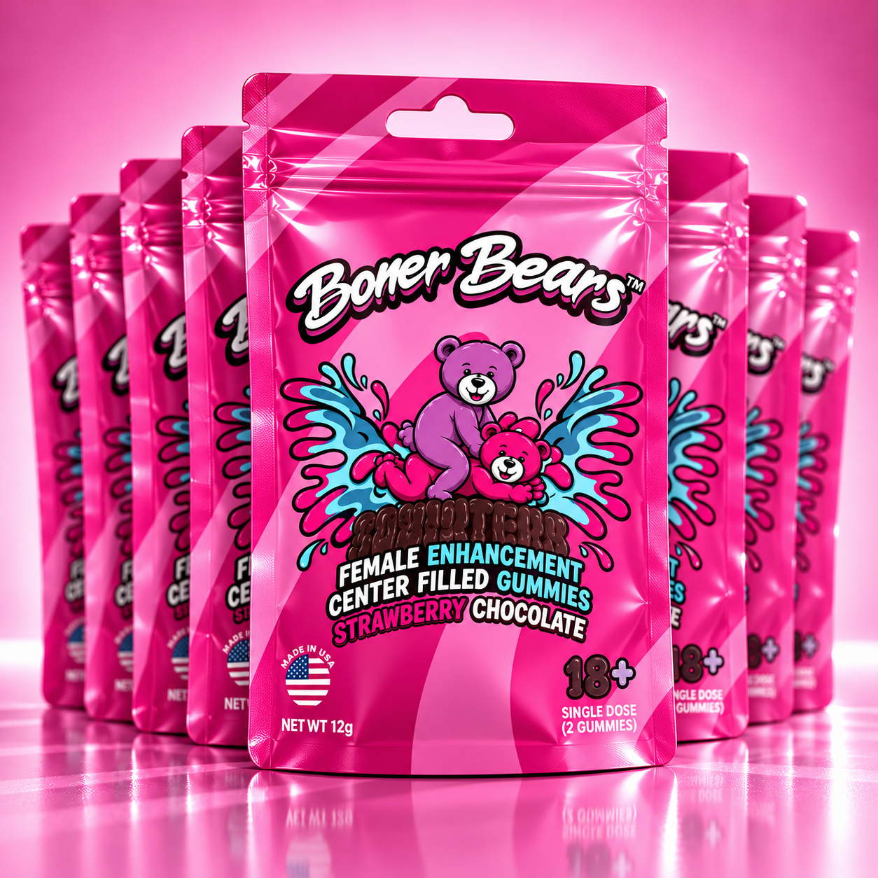 Bliss Bears — Female Enhancement Gummies - Strawberry Chocolate  — vista 3